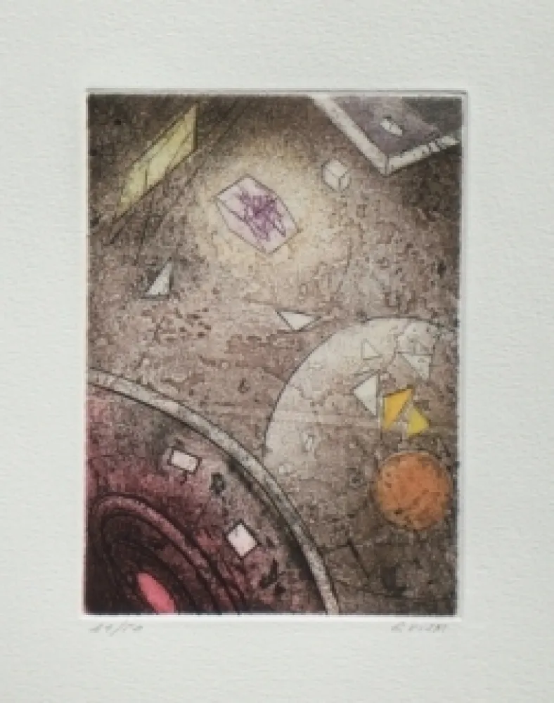 Ets En Aquatint Visat - La Promenade