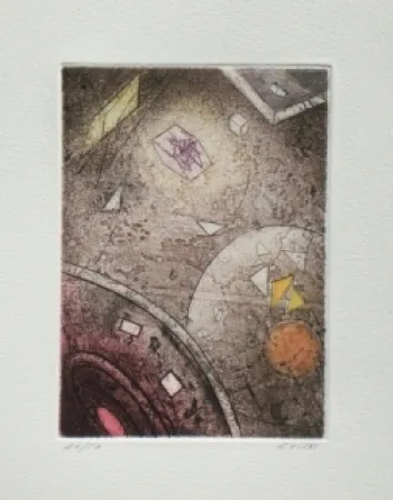 Ets En Aquatint Visat - La Promenade