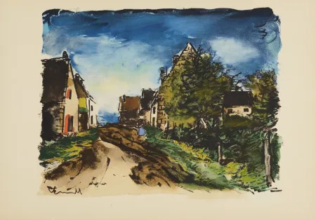 Lithografie Vlaminck -  (After) Paysage d'Île-de-France, 1959