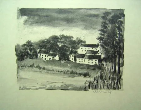 Lithografie Vlaminck - La Naze, le Village