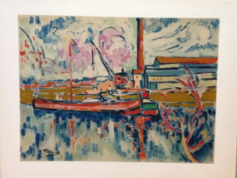 Lithografie Vlaminck - Paysage de Chatou 