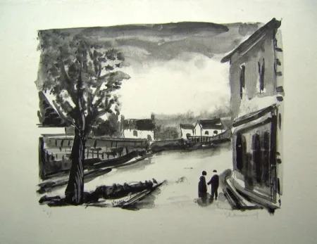 Lithografie Vlaminck - Us, la Place