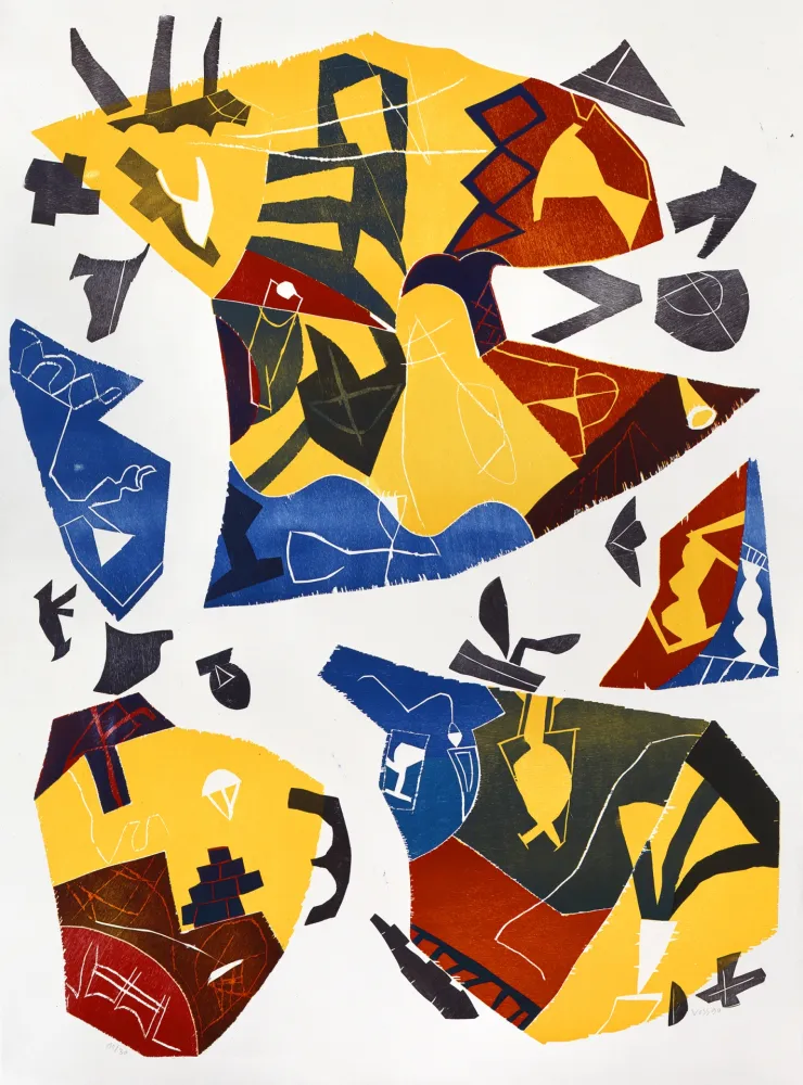 Houtsnede Voss - Planètes