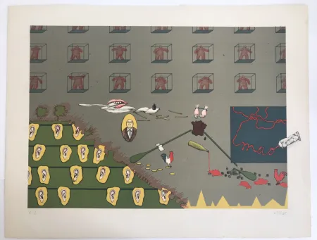 Lithografie Voss - Voyageurs solitaires