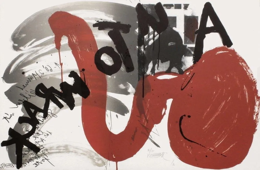 Lithografie Vostell - El grito: accidente de automóvil