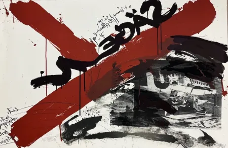 Lithografie Vostell - Le Cri V