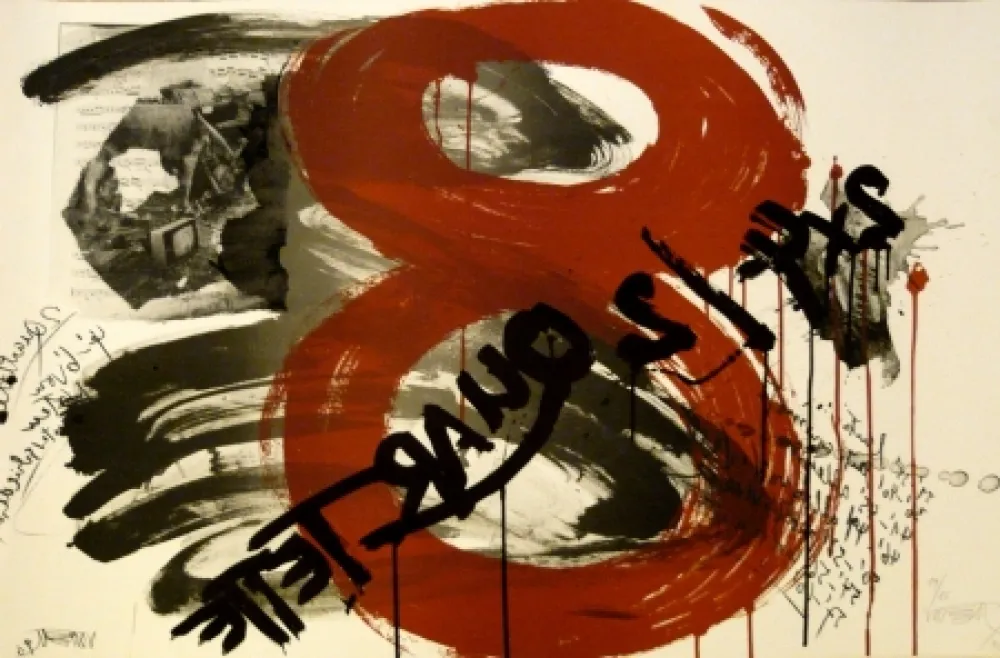 Lithografie Vostell - Sans titre 3