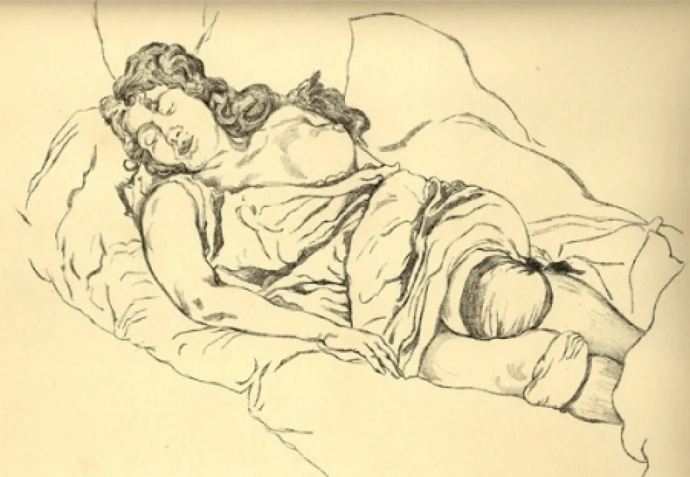 Geïllustreerd Boek Vrieslander - Schlafende Frauen / Sleeping Women
