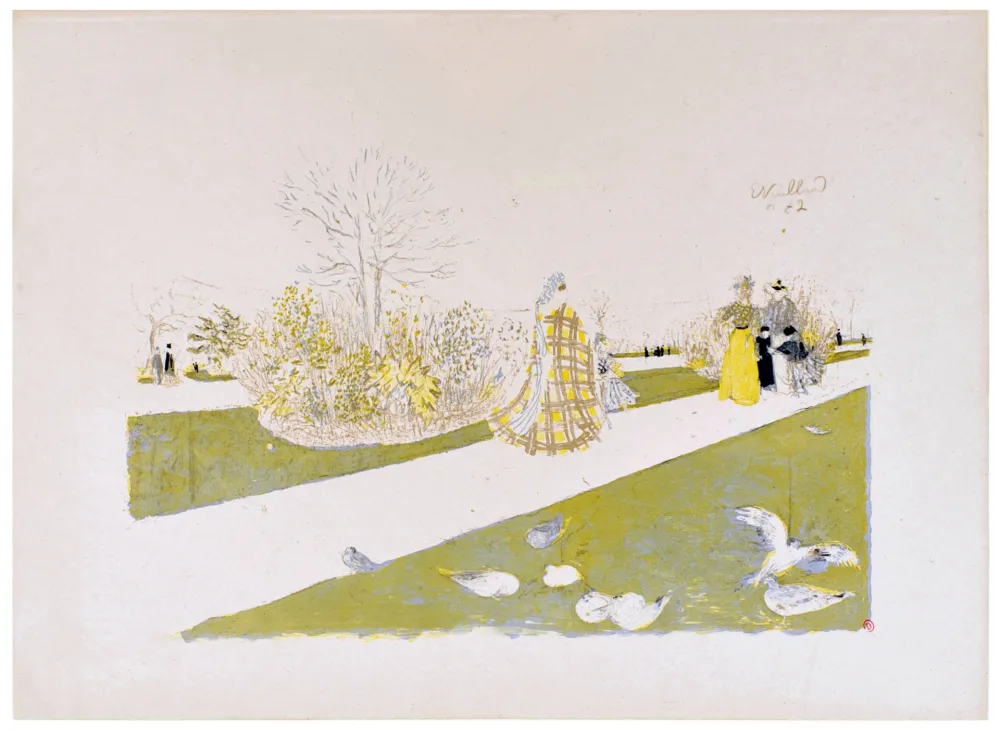 Lithografie Vuillard - Le jardin des Tuileries