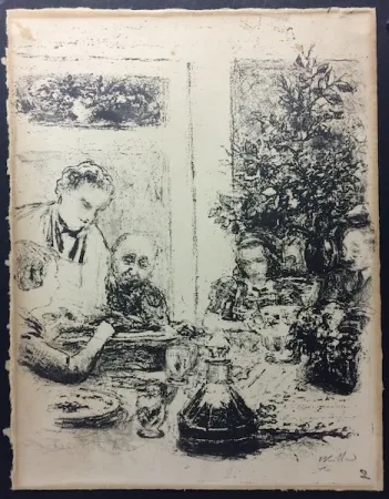 Lithografie Vuillard  - Le repas
