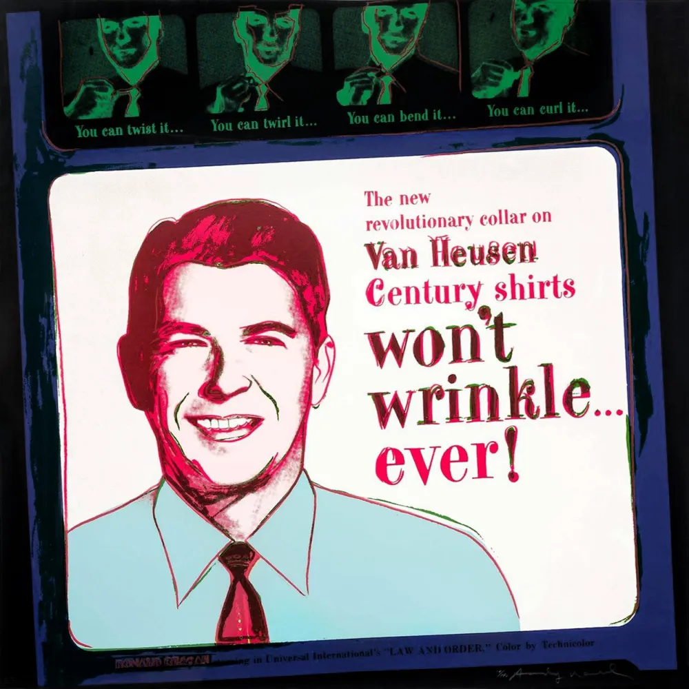 Zeefdruk Warhol - ADS: VAN HEUSEN (RONALD REAGAN) FS II.356