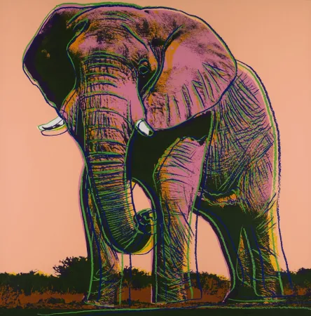 Zeefdruk Warhol - African Elephant (FS II.293)