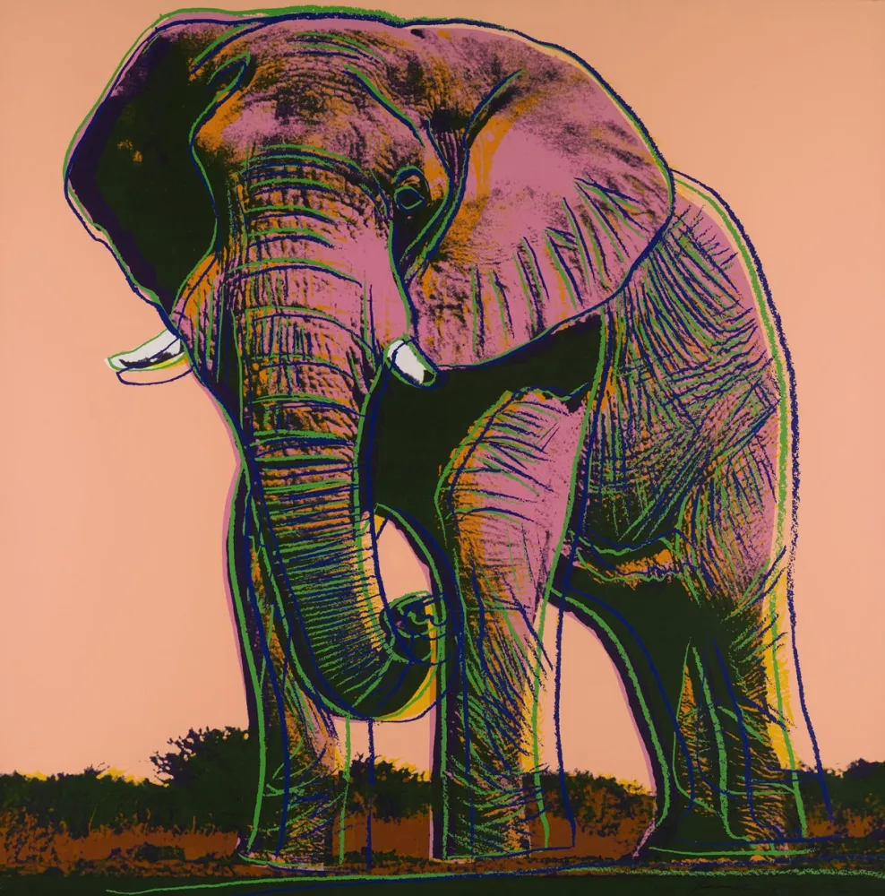 Zeefdruk Warhol - African Elephant (FS II.293)