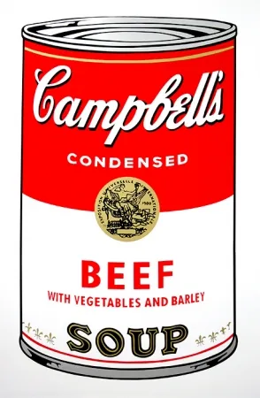 Zeefdruk Warhol (After) - Campbell's Soup - Beef