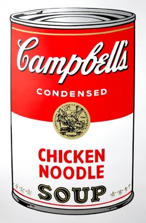 Zeefdruk Warhol (After) - Campbell's Soup - Chicken Noodle