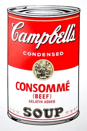 Zeefdruk Warhol (After) - Campbell's Soup - Consommé