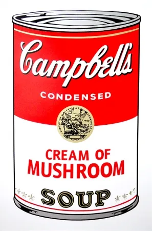 Zeefdruk Warhol (After) - Campbell's Soup - Mushroom