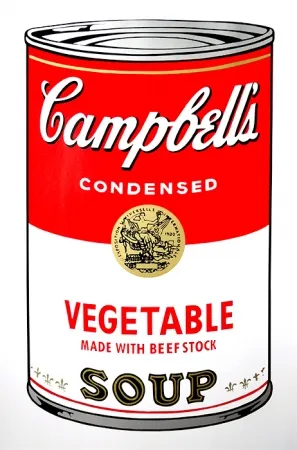 Zeefdruk Warhol (After) - Campbell's Soup - Vegetable