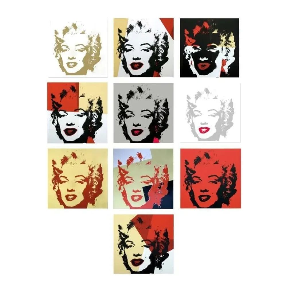 Zeefdruk Warhol (After) - Golden Marilyn Portfolio