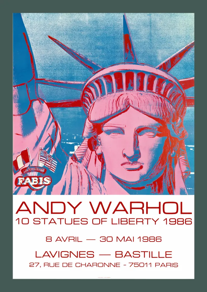 Lithografie Warhol - Andy Warhol: '10 Statues Of Liberty' 1986 Offset-lithograph