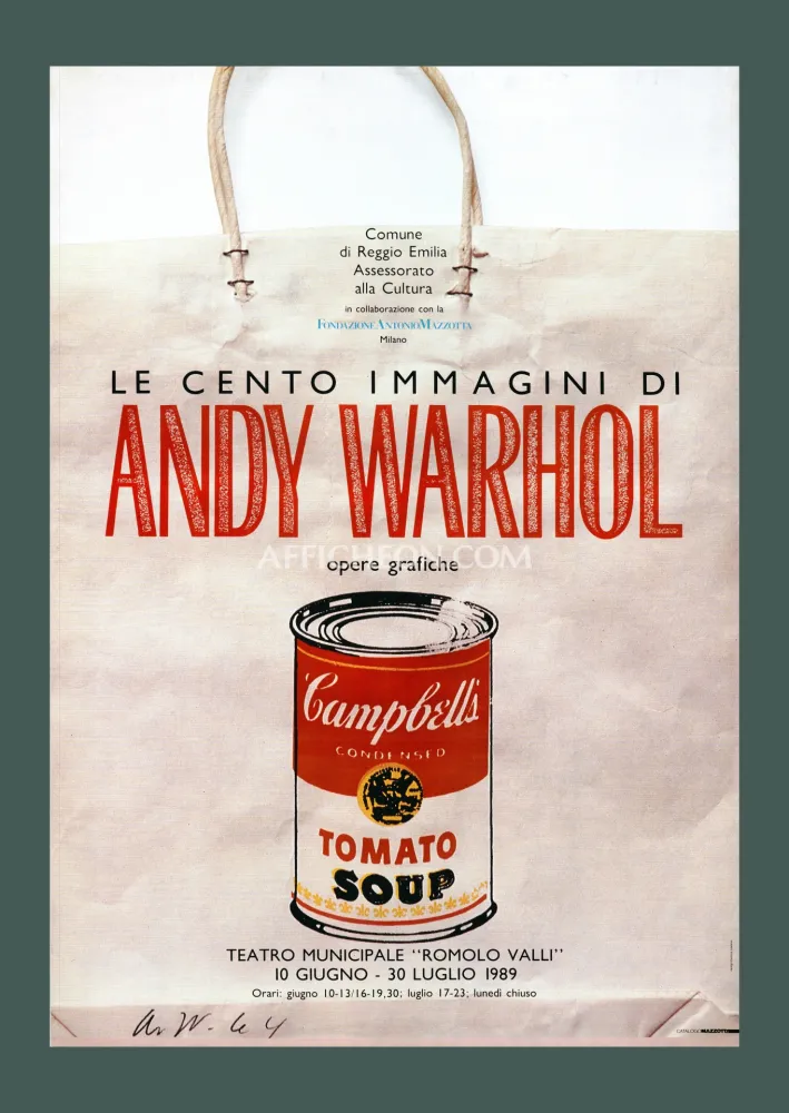 Lithografie Warhol - Andy Warhol: 'Campbell's Soup Can on a Shopping Bag' 1989 Offset-lithograph