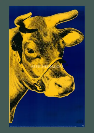 Lithografie Warhol - Andy Warhol: 'Cow (Blue)' 1992 Offset-lithograph