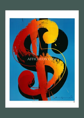 Lithografie Warhol - Andy Warhol: 'Dollar Sign (One)' 1998 Offset-lithograph 