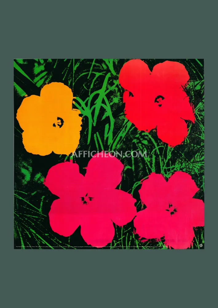Lithografie Warhol - Andy Warhol: 'Flowers' 1993 Offset-lithograph