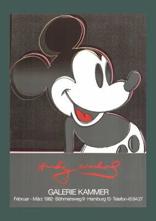 Lithografie Warhol - Andy Warhol: 'Mickey' 1982 Offset-lithograph