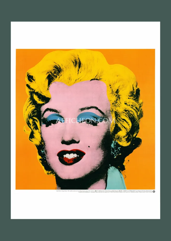 Lithografie Warhol - Andy Warhol: 'Orange Marilyn' 1998 Offset-lithograph