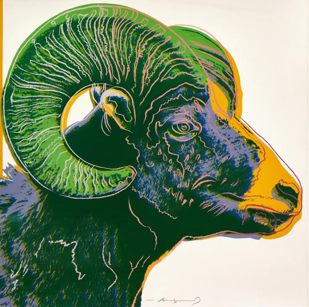 Zeefdruk Warhol - Bighorn Ram (FS II.302)