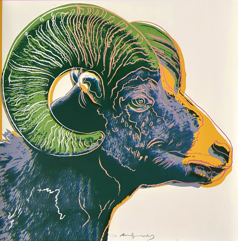 Zeefdruk Warhol - Bighorn Ram (FS II.302)