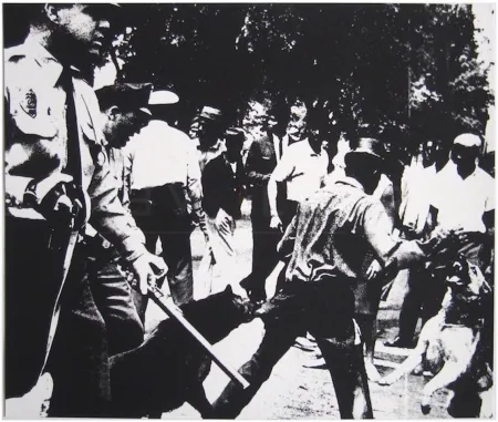 Zeefdruk Warhol - Birmingham Race Riot 