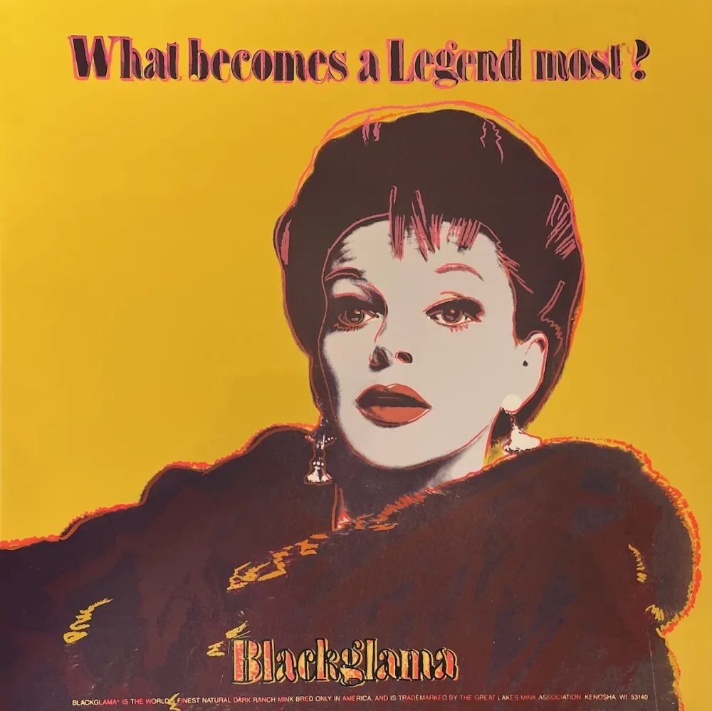 Zeefdruk Warhol - Blackglama (Judy Garland) Trial Proof