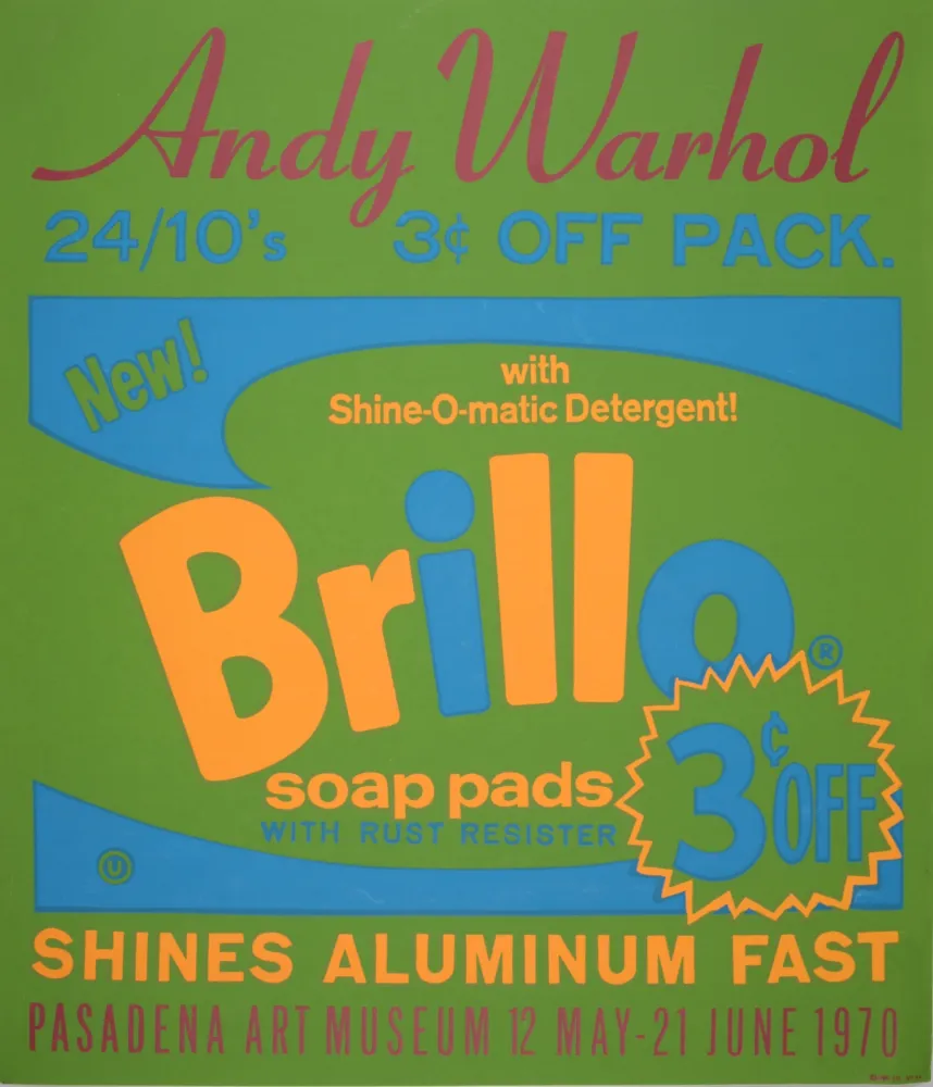 Zeefdruk Warhol - Brillo, 1970 - For iconic Pasadena Museum Exhibition
