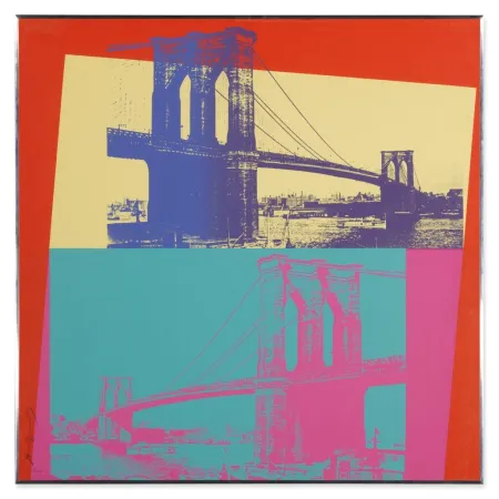 Zeefdruk Warhol - Brooklyn Bridge 
