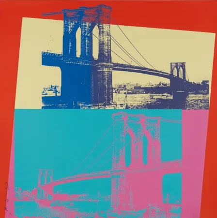 Zeefdruk Warhol - Brooklyn Bridge