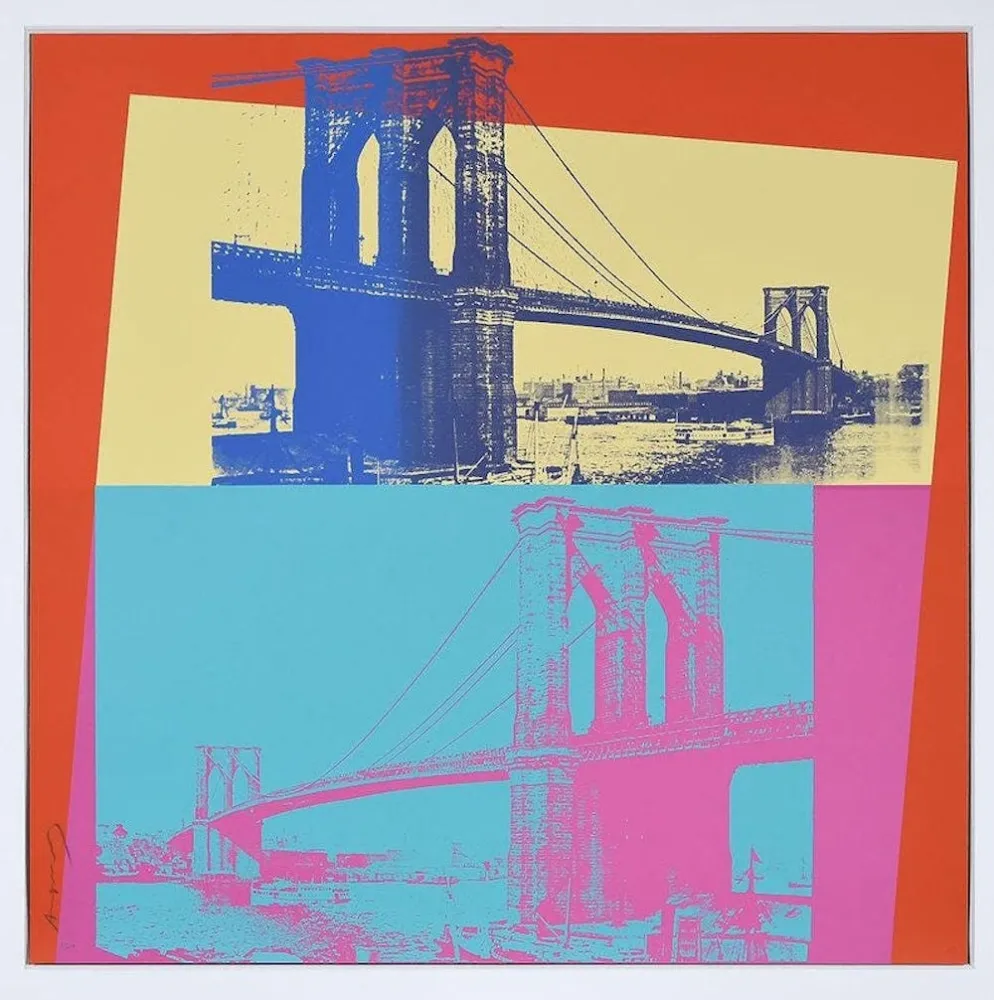 Zeefdruk Warhol - Brooklyn Bridge, FS 11.290