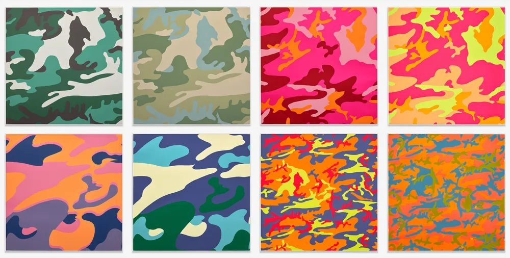 Zeefdruk Warhol - Camouflage Complete Portfolio