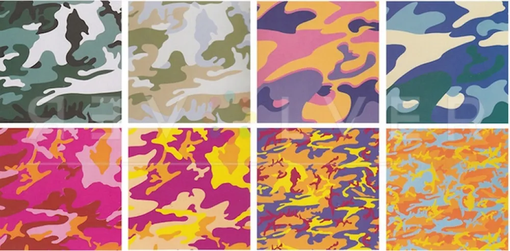 Zeefdruk Warhol - Camouflage Complete Portfolio