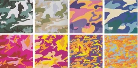 Zeefdruk Warhol - Camouflage, Complete Portfolio (FS II.406 through FS II.413)