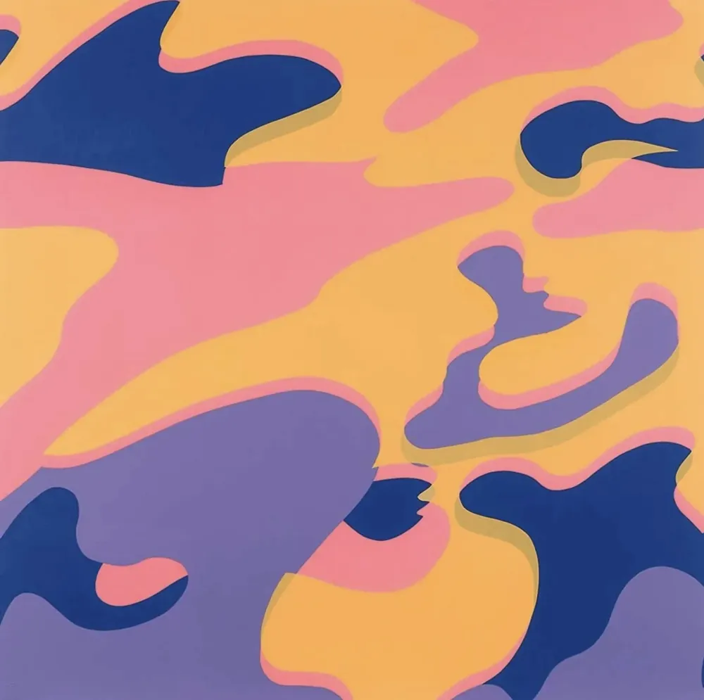 Zeefdruk Warhol - Camouflage F. & S. 410