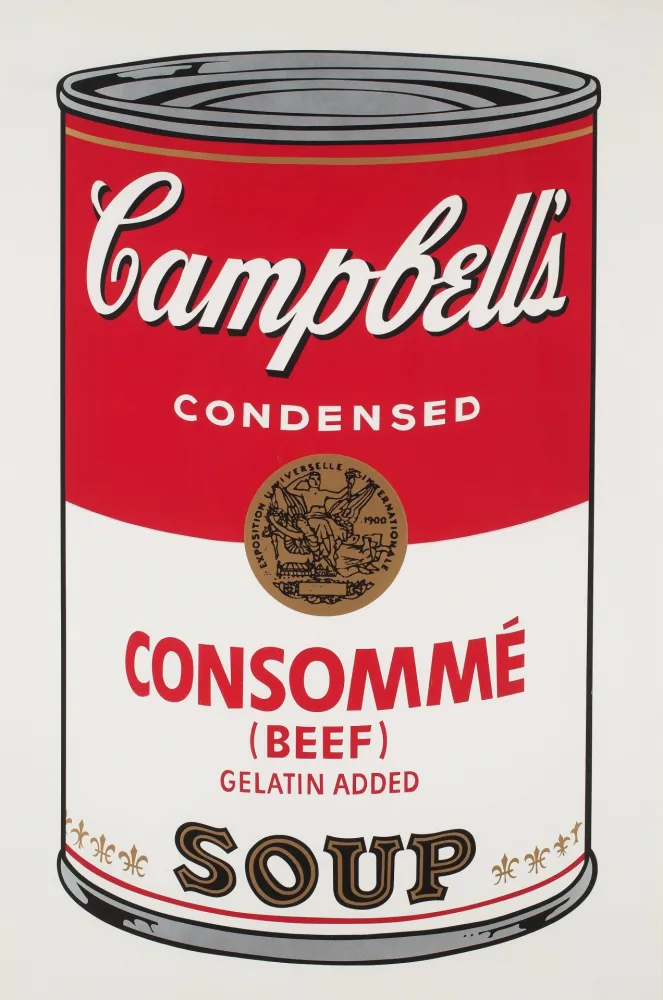 Zeefdruk Warhol - Campbell`s Soup (Beef Consommé)
