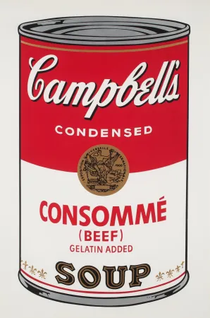 Zeefdruk Warhol - Campbell`s Soup (Beef Consommé)