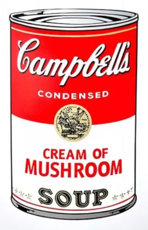 Zeefdruk Warhol - Campbell's Soup Can: Cream of Mushroom