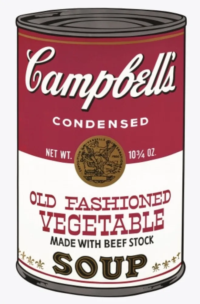Zeefdruk Warhol - Campbell's Soup Can: Old Fashioned Vegetable