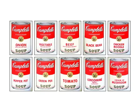 Zeefdruk Warhol - CAMPBELL'S SOUP COMPLETE PORTFOLIO I (Sunday B. Morning edition)