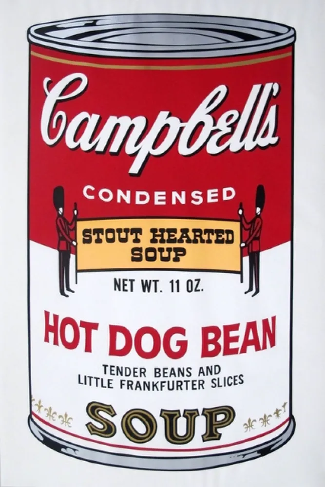 Zeefdruk Warhol - Campbell's Soup: Hot Dog Bean