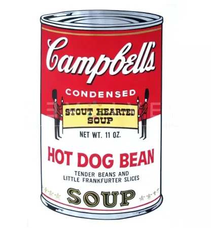 Zeefdruk Warhol - Campbell's Soup: Hot Dog Bean