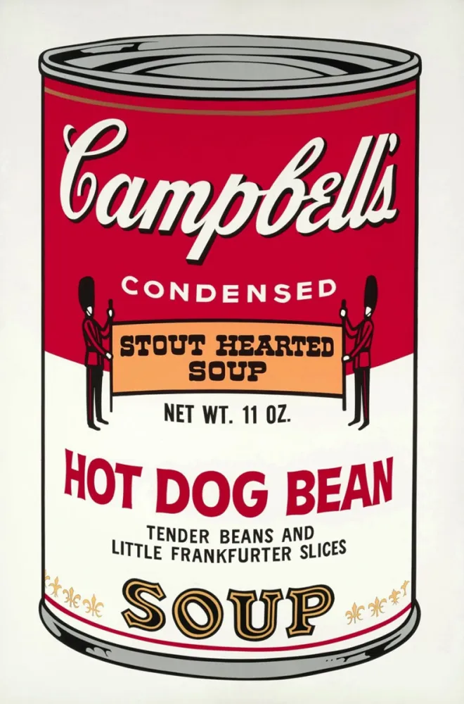 Zeefdruk Warhol - Campbell's Soup: Hot Dog Bean